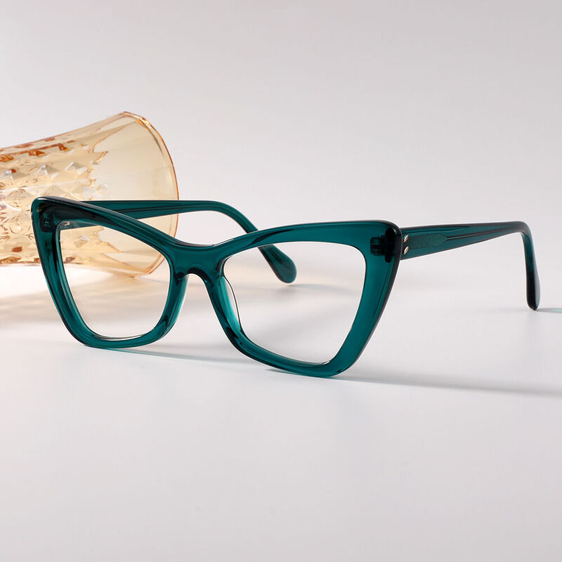 Silva Cat Eye Green Glasses