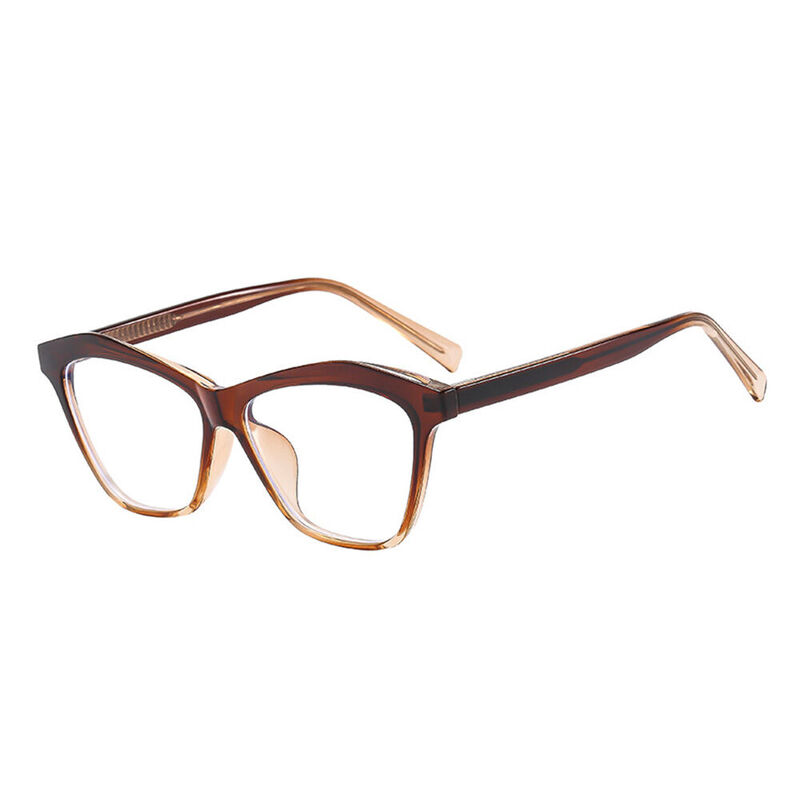 Elsiea Cat Eye Brown Glasses