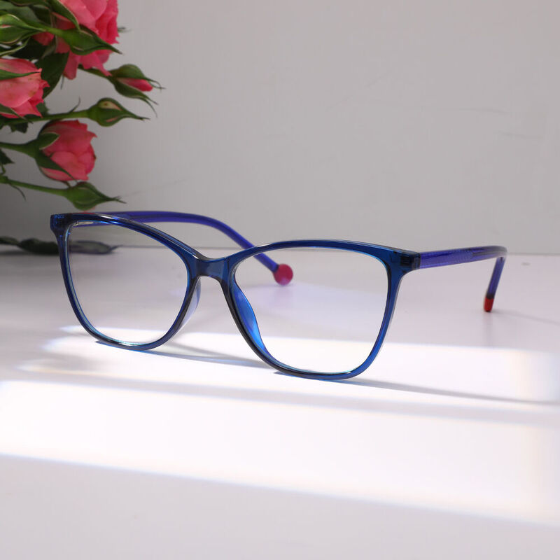 Stuart Cat Eye Blue Glasses