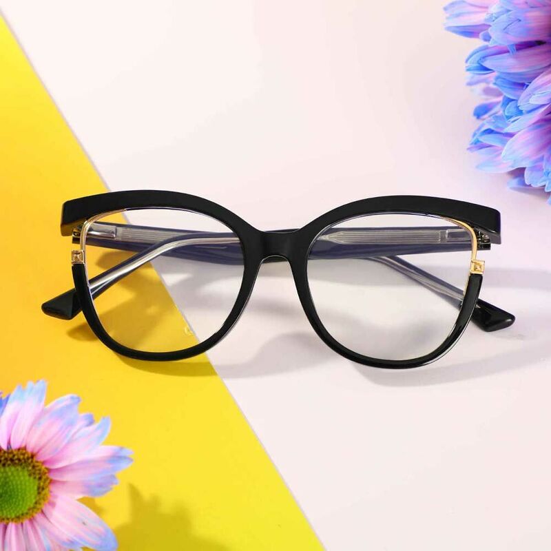 Sainsbu Cat Eye Black Glasses