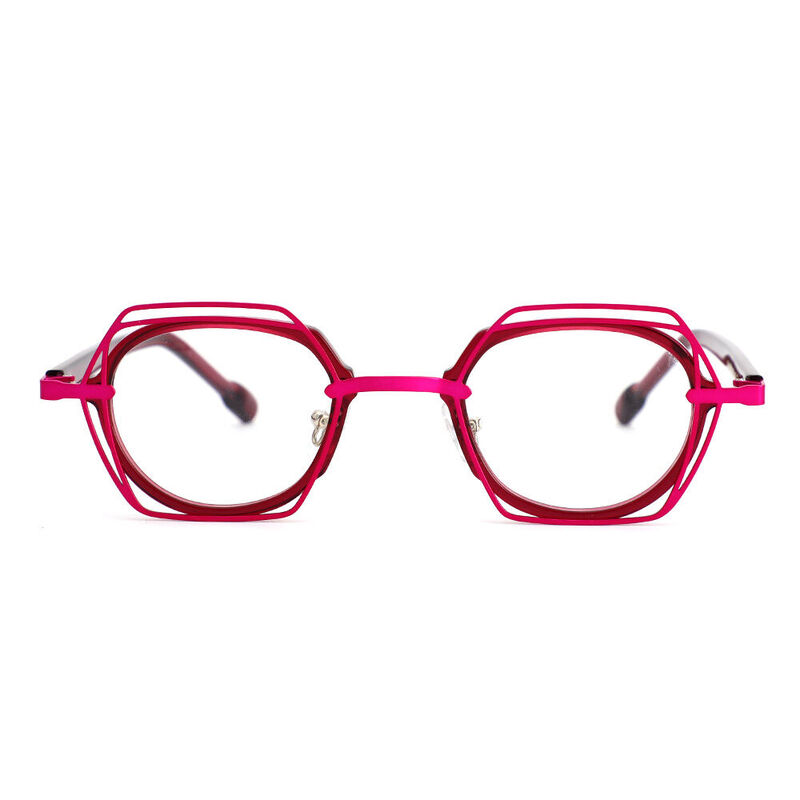 Calvin Geometrische Lila Brille