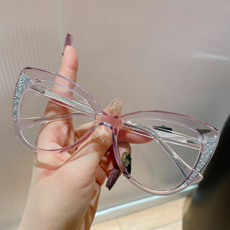 Ferguso Cat Eye Purple Glasses