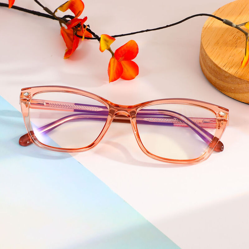 Zara Cat Eye Orange Glasses