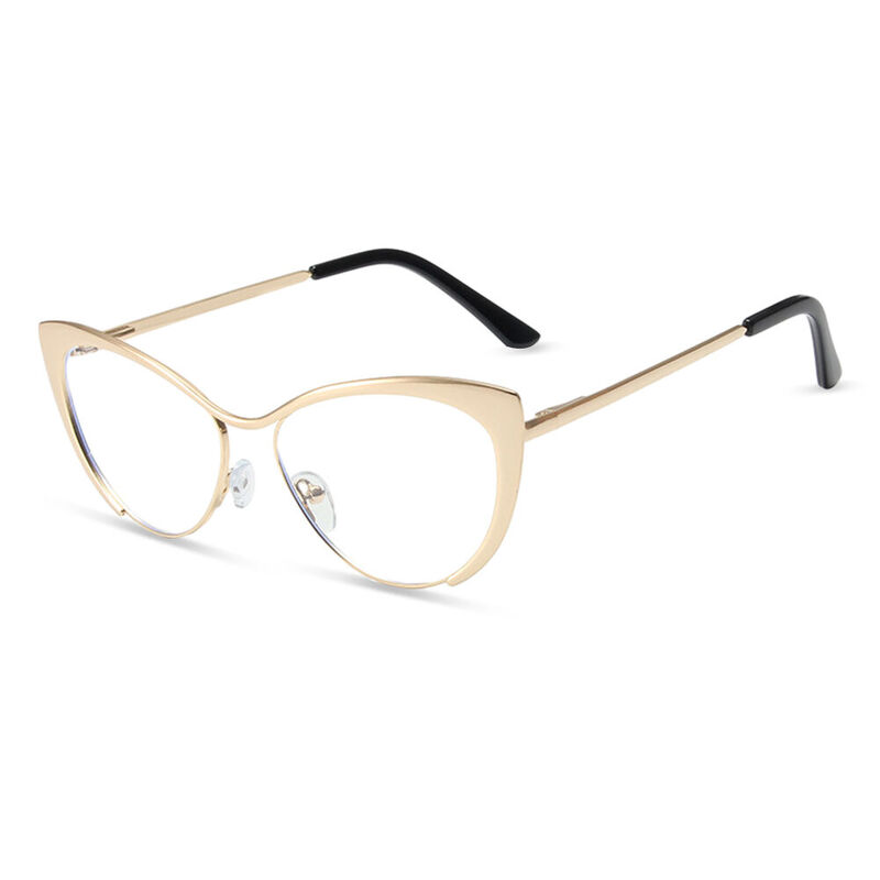 Dulles Cat Eye Gold Glasses