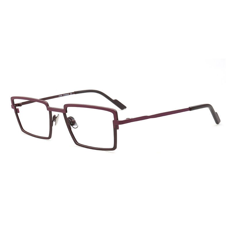 Gregar Rectangle Purple Glasses