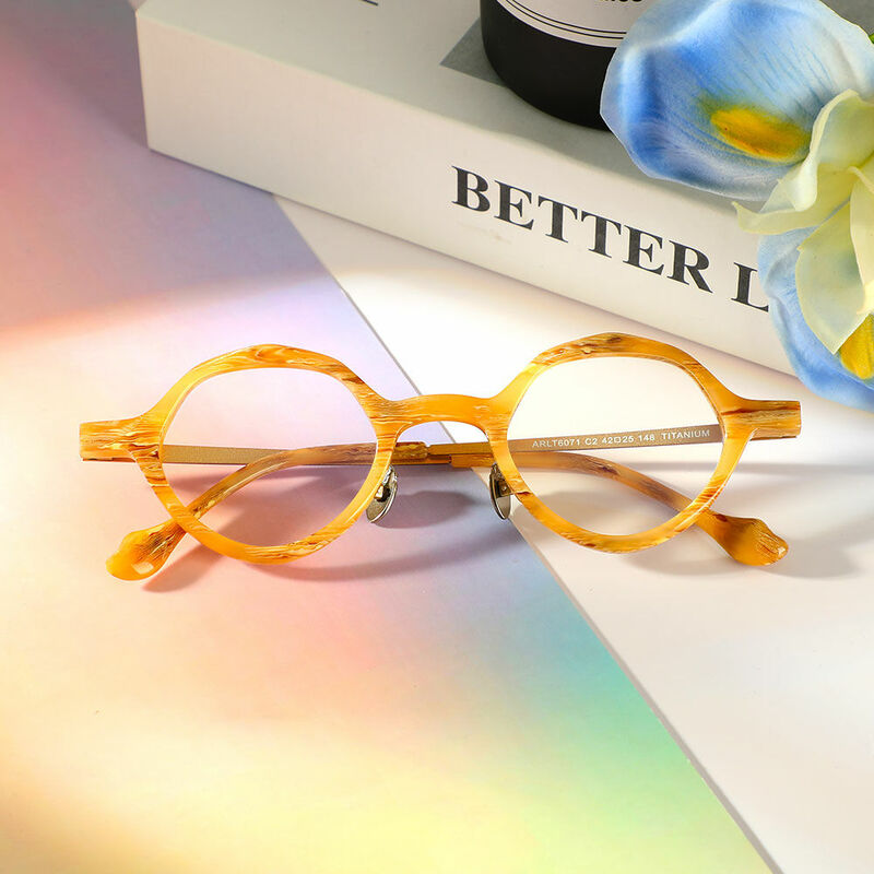 Payne Geometric Orange Glasses