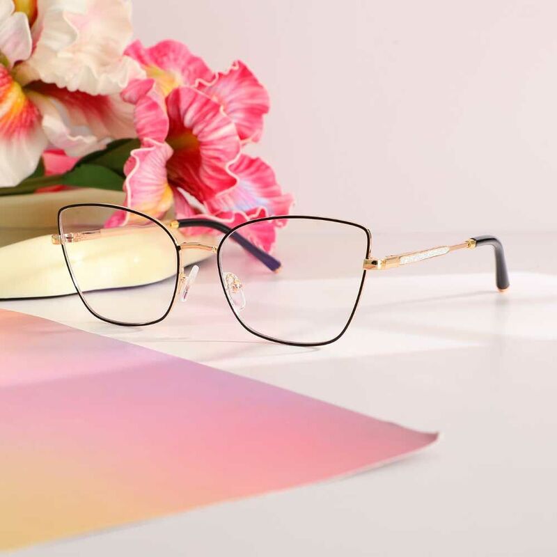 Donna Cat Eye Black Glasses