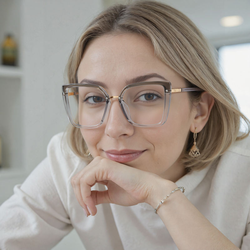 Walto Cat Eye Grey Glasses