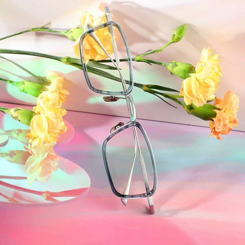 Chester Rectangle Blue Glasses