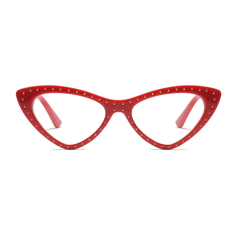 Adelphie Cat Eye Red Glasses