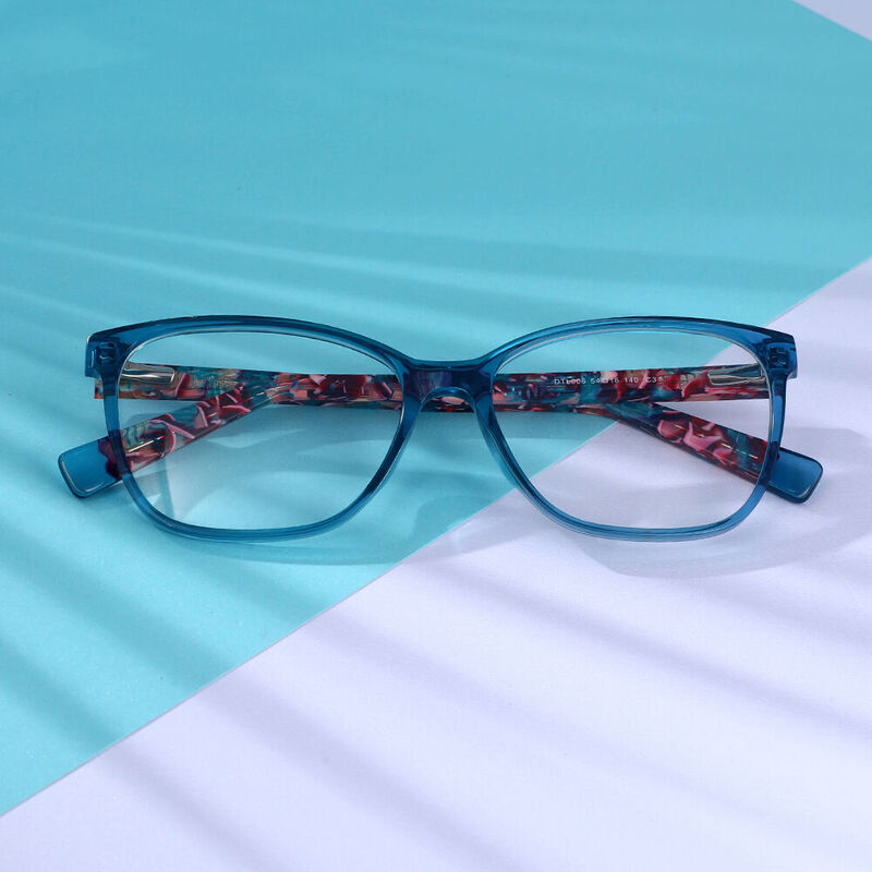 Lush Square Blue Glasses