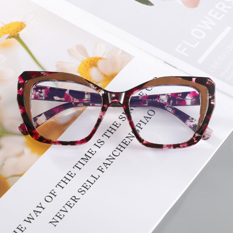 Steele Cat Eye Floral Glasses