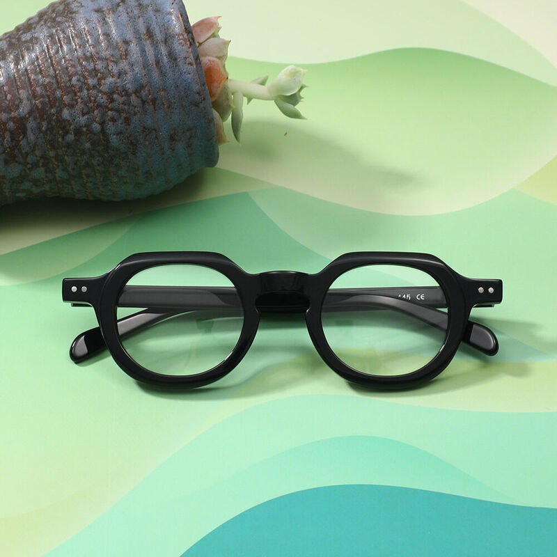 Prima Round Black Glasses