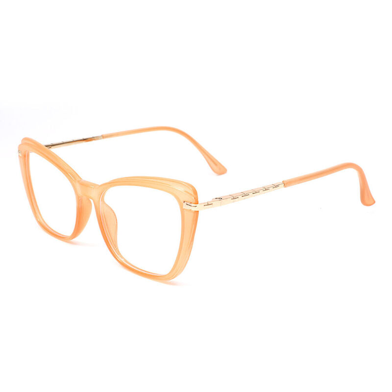 Godfer Cat Eye Orange Glasses