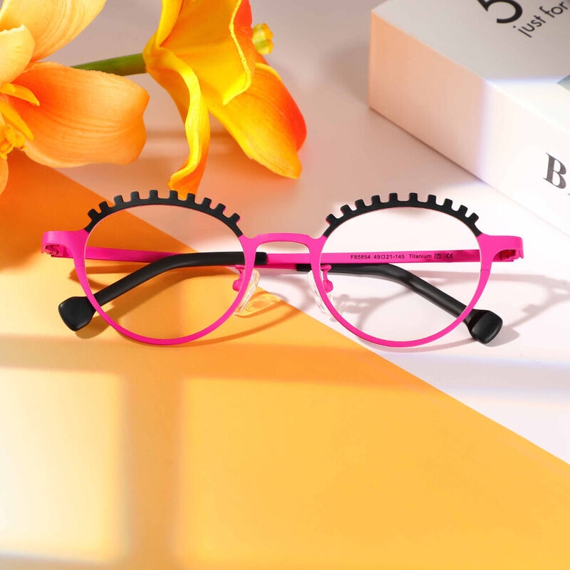 Jonson Round Pink Glasses