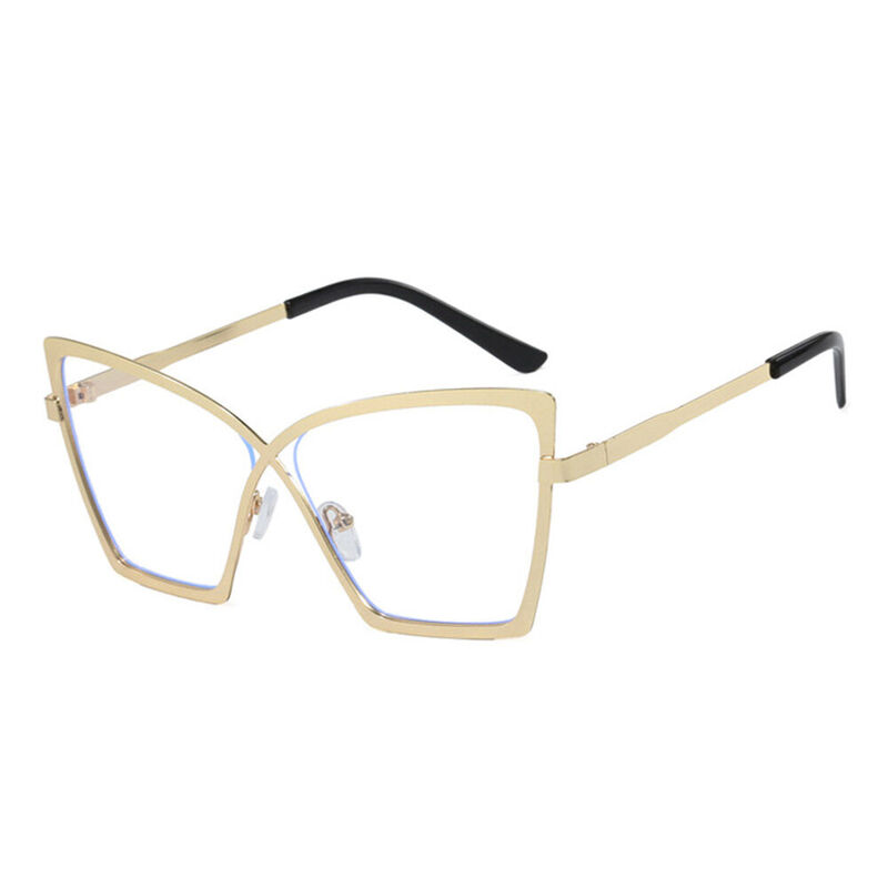 Johnny Cat Eye Gold Glasses
