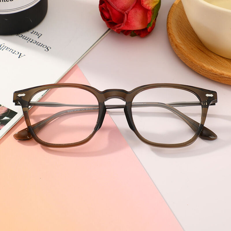 Pepys Square Brown Glasses