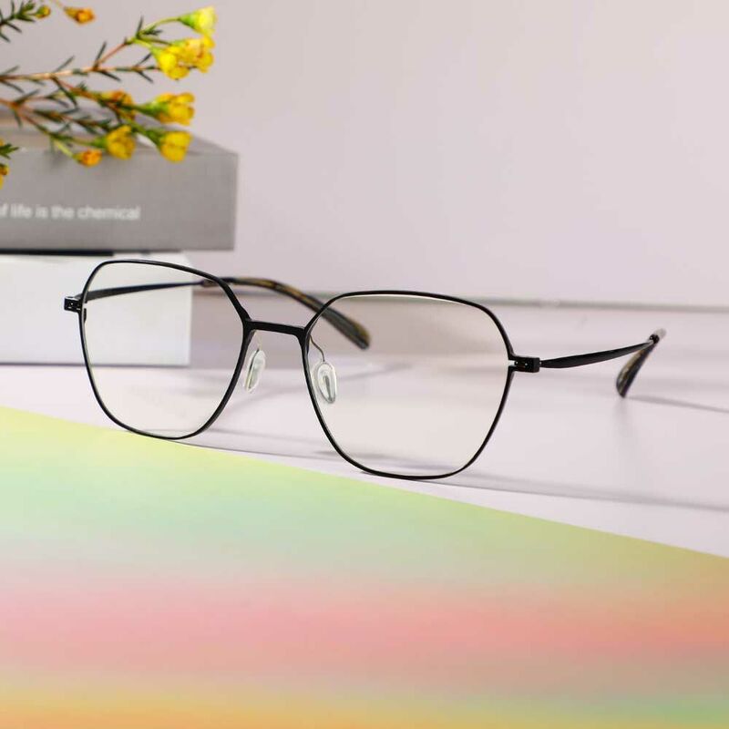 Charles Geometric Black Glasses