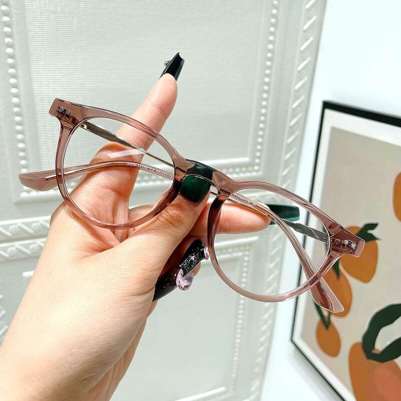 Monroe Round Pink Glasses