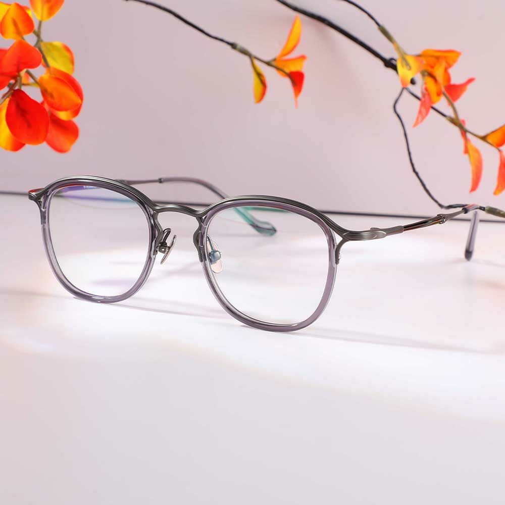 Dempsey Quadratische Graue Brille