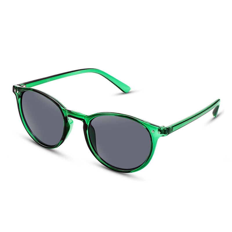 Omnipotent Round Green/Grey Sunglasses