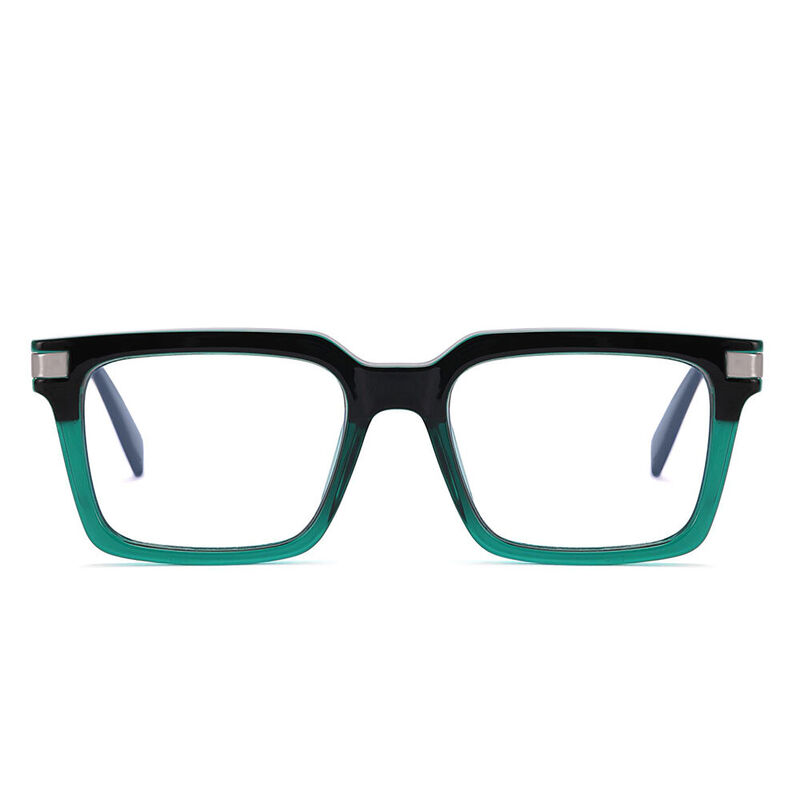 Vita Rectangle Green Glasses