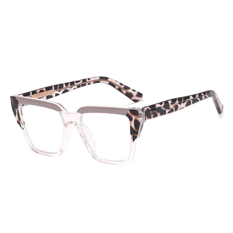 Aeryn Square Leopard Glasses