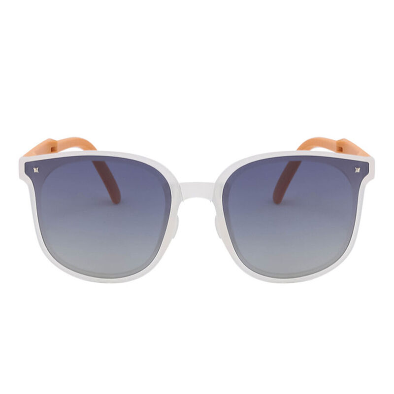 Melan Square White Sunglasses
