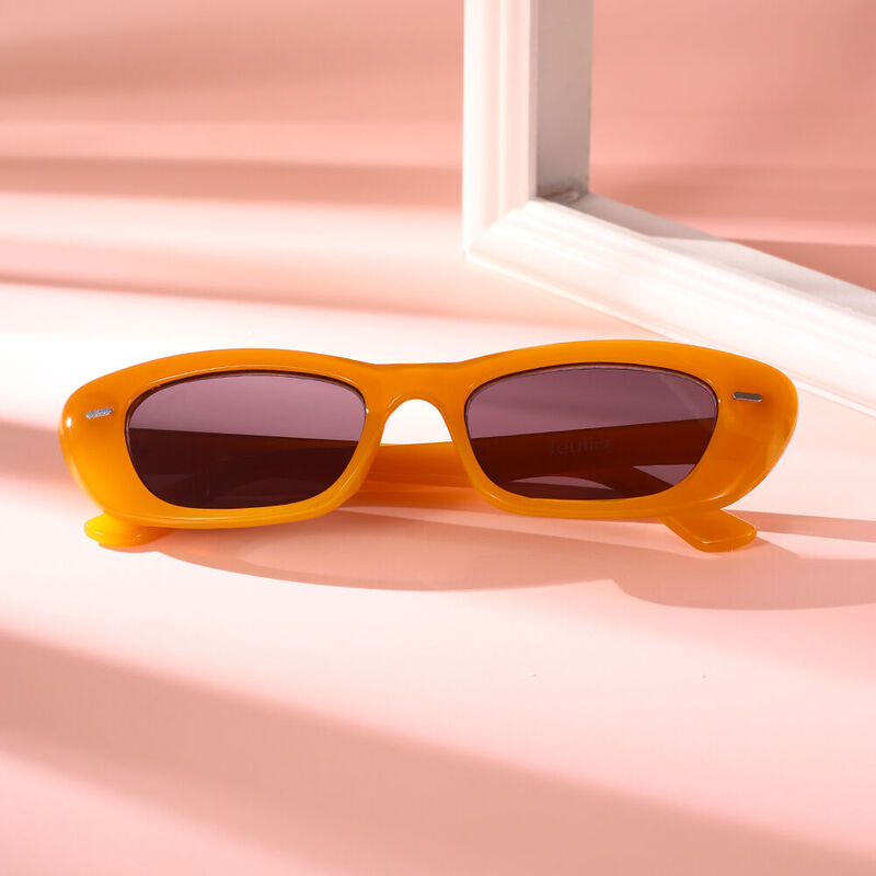 Time Race Rectangle Orange Sunglasses