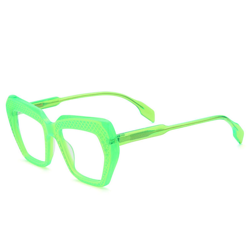 Jessica Cat Eye Green Glasses