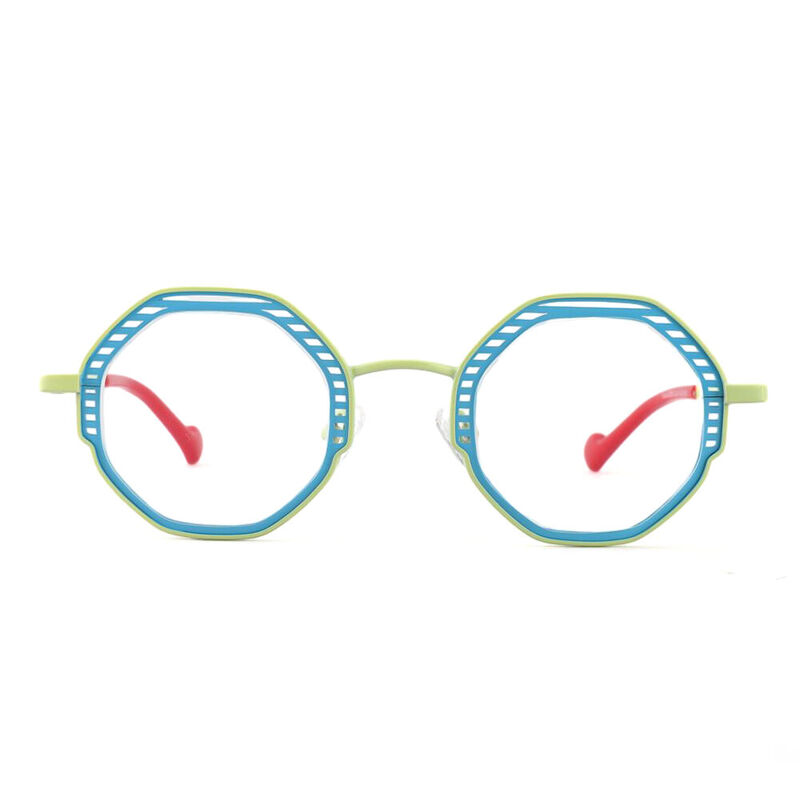 Barrett Geometric Blue Glasses - Aoolia.com