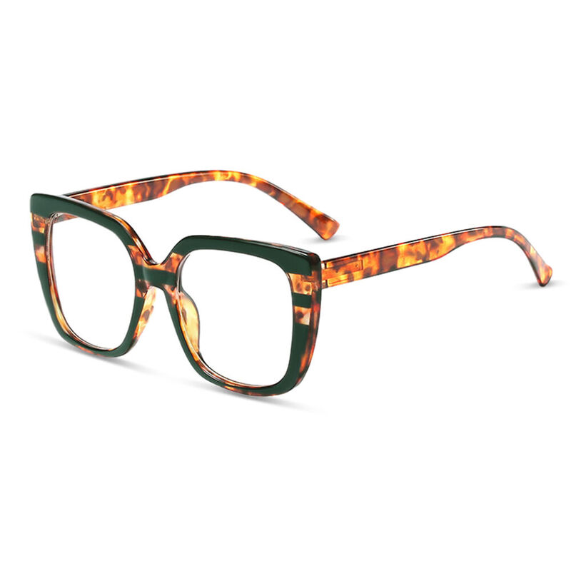 Wanda Cat-Eye Green Glasses