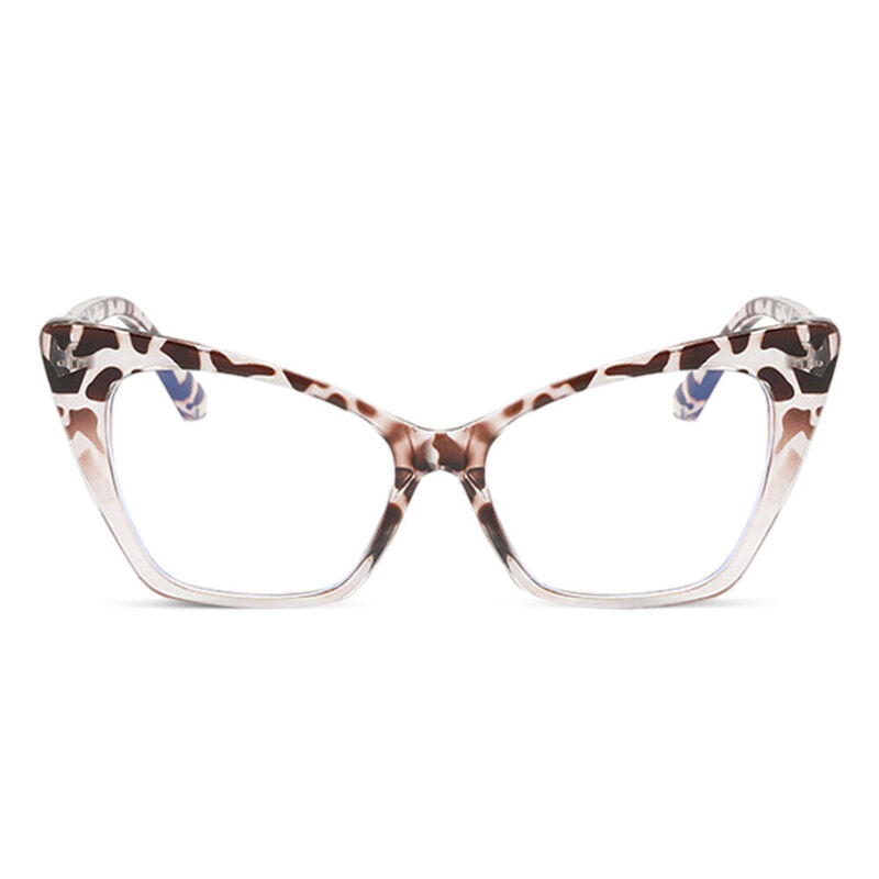 Zora Cat Eye Leopard Glasses