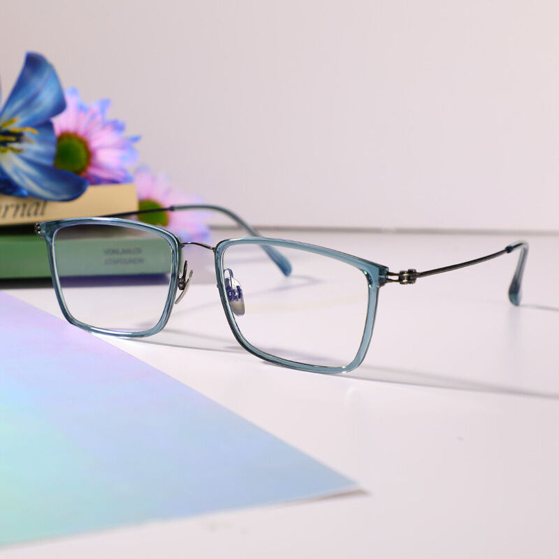Alfred Rectangle Blue Glasses