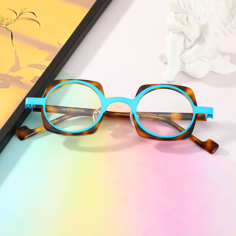 Nina Square Blue Tortoise Glasses