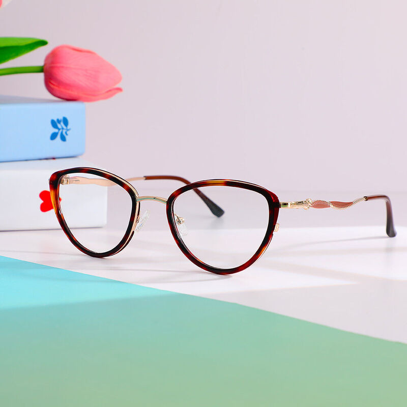 Lunettes de Vue Anastasia Cat Eye Écaille