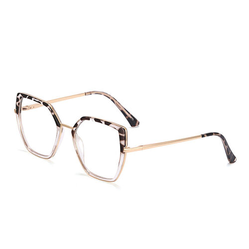 Hilary Geometric Leopard Glasses