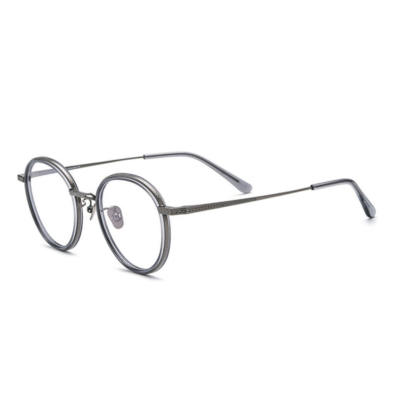 Young Round Gray Glasses