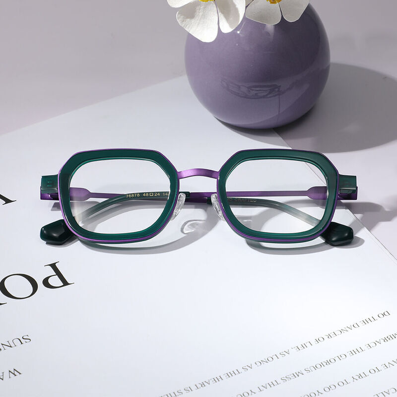 Luci Square Green Glasses