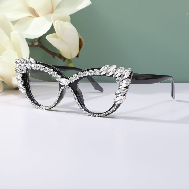 Riva Cat Eye Clear Glasses