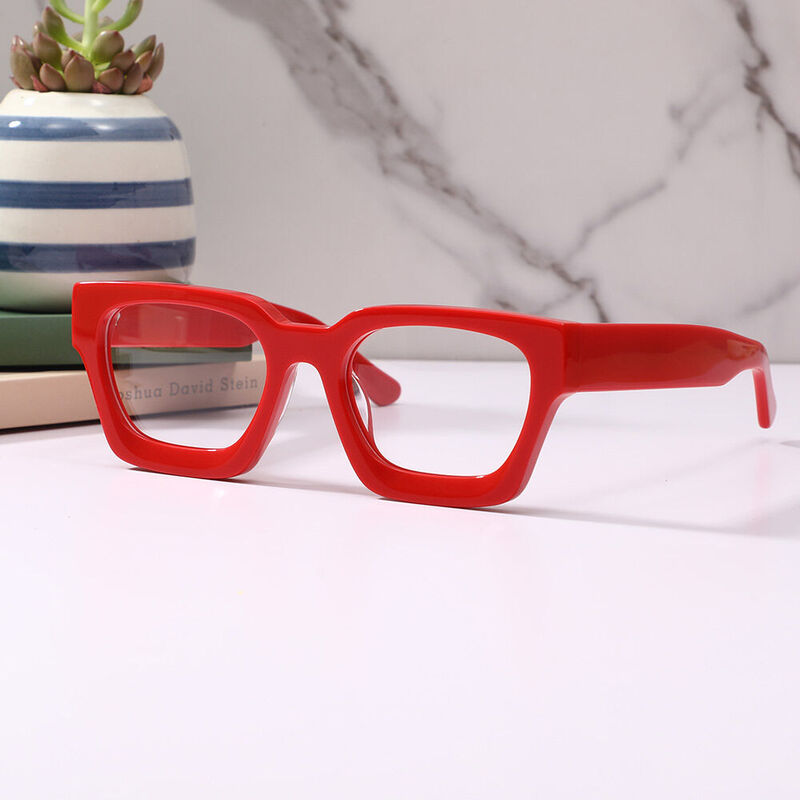 Petor Square Red Glasses