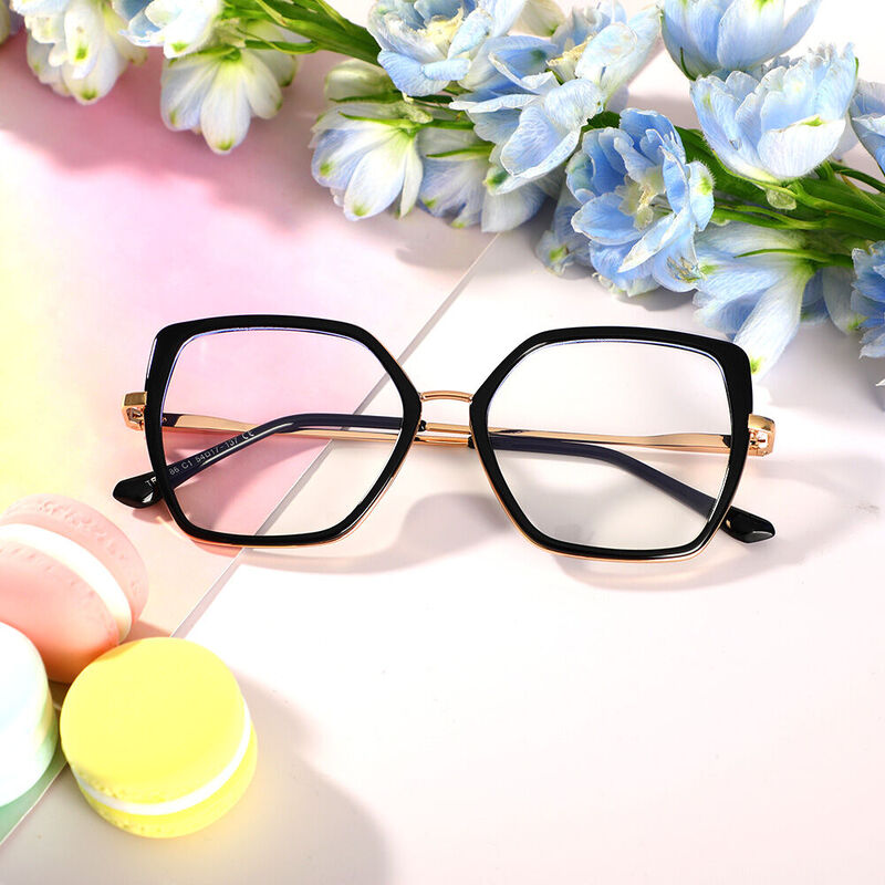 Jackso Cat Eye Black Glasses