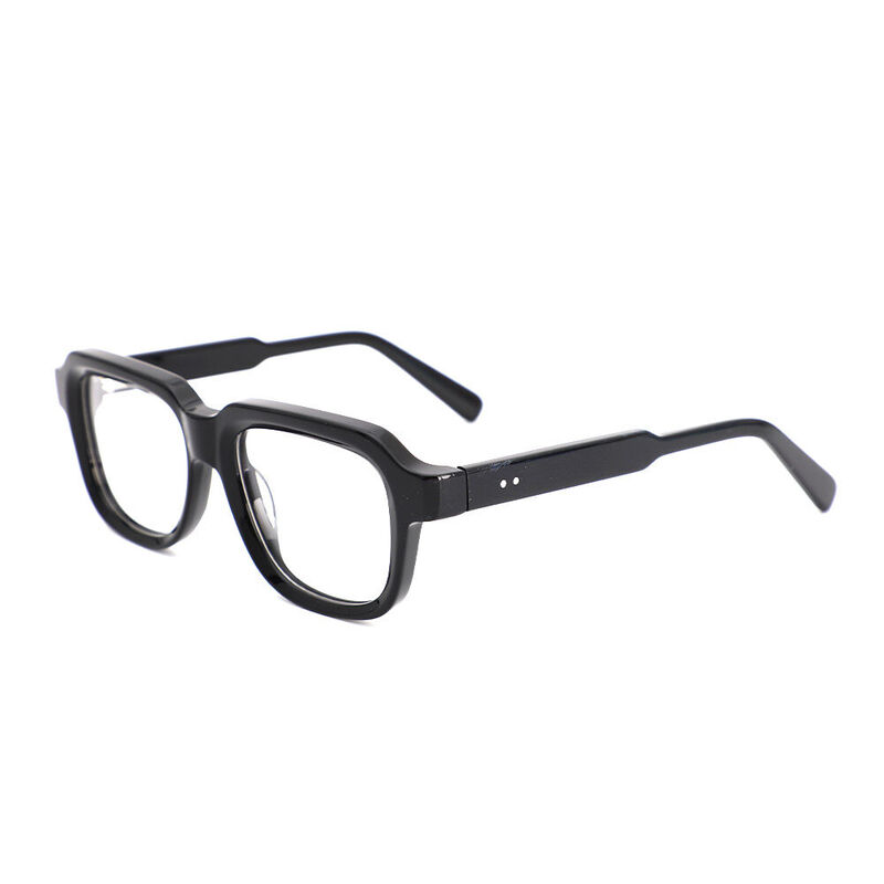 Herbe Square Black Glasses