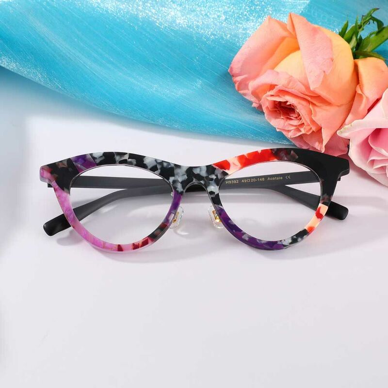 Webste Cat Eye Purple Glasses