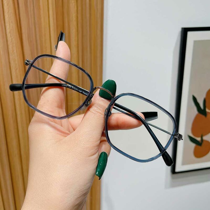 Carl Square Blue Glasses