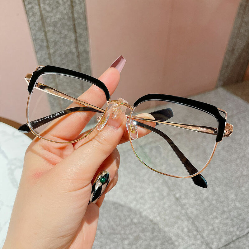 Tracy Cat Eye Black Glasses