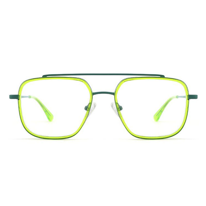 Galen Aviator Green Glasses