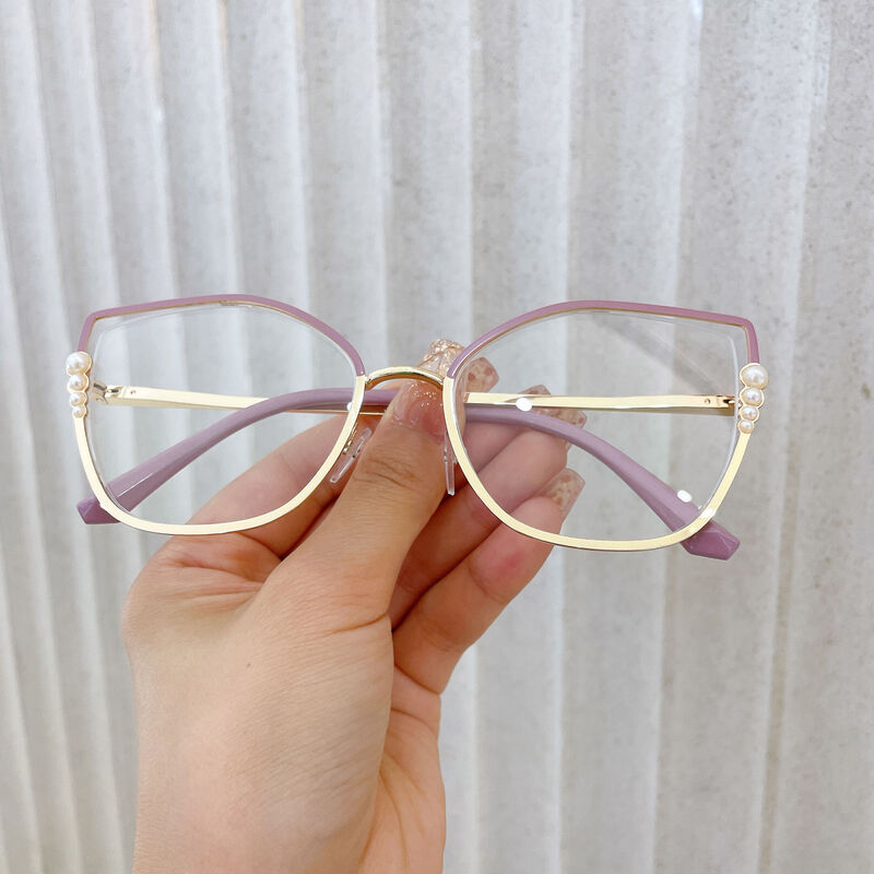 Yile Cat Eye Pink Glasses