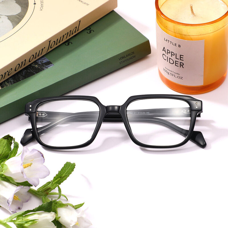 Odelio Square Black Glasses