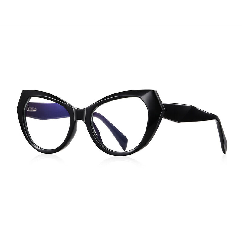 Bach Cat Eye Schwarze Brille